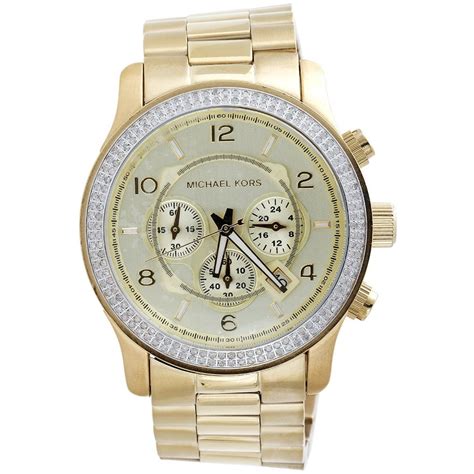 mens gold michael kors watches|men's mk watch with diamonds.